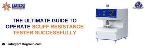 scuff tester sop|scuff resistance tester guide.